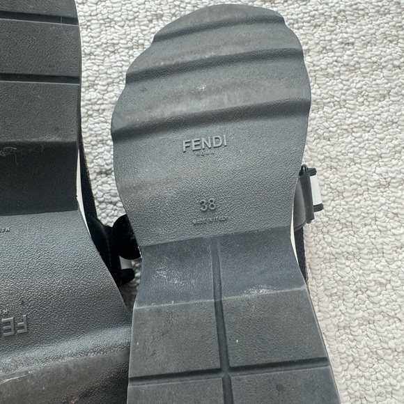 Fendi Black Slip On Sneaker 10 – THE CLOSET Fendi Black and Gray Slip-On Shoes